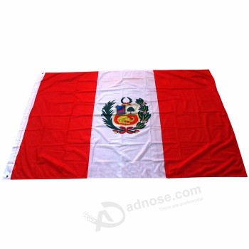 Polyester 3x5ft Pérou Pays National Drapeau du Pérou