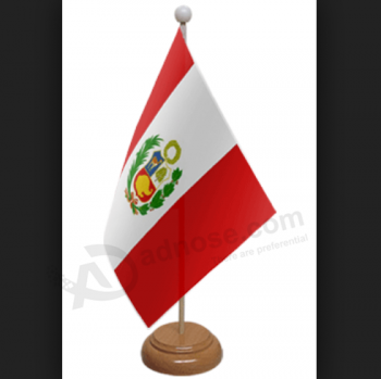 Großhandel gestrickte Polyester Peru Schreibtisch Flagge