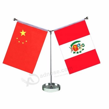 Bürodekoration Peru Schreibtisch Flagge Peru Tischplatte Flagge