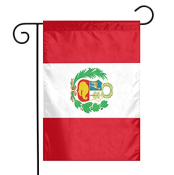 Sublimationsdruck gestrickte Polyester Garten Peru Flagge