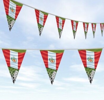 promotionele peru wimpel banner aangepaste peru string vlag