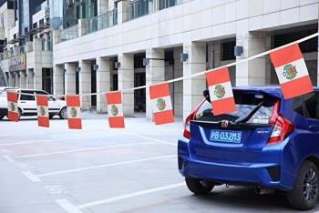 定制14 * 21cm秘鲁国旗，秘鲁彩旗