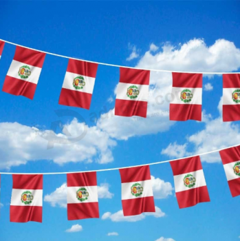 홍보 페루 국가 깃발 천 플래그 페루 문자열 플래그