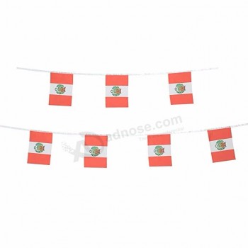 Football Sports 75D Polyester Peru Flag Buntings
