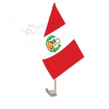 janela de carro de poliéster de malha mini bandeira de peru