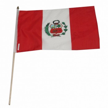 WK voetbalfans hand wuivende Peru vlag