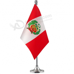 Venda quente decoração de escritório mini peru mesa bandeira