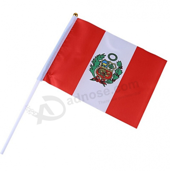 banderas de mano del país peruano de alta calidad