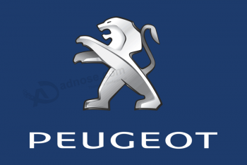 Grand drapeau en nylon PEUGEOT 3' x 5'