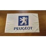 NIEUWE vlag AUTO racen banner vlaggen voor Peugeot vlag 3ft x 5ft 90x150cm wit