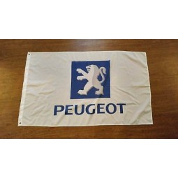 NEW FLAG CAR Racing Banner Flags for Peugeot Flag 3ft x 5ft 90x150cm White
