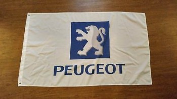 NUEVO flag CAR racing banner flags para peugeot flag 3ft x 5ft 90x150cm blanco