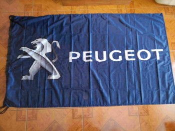 Grand drapeau en nylon PEUGEOT 3' x 5'
