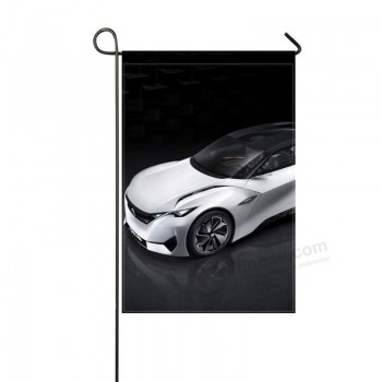 DongGan Drapeau de jardin Peugeot Fractal Concept vue de dessus 12x18 pouces (sans mât)