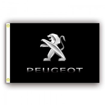 2019 Peugeot drapeaux bannière 3X5FT-90X150CM 100 % polyester, tête en toile avec œillet en métal, utilisé à l’intérieur et à l’extérieur