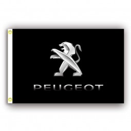 2019 peugeot flags banner 3x5ft-90x150cm 100% polyester, leinwand kopf mit metallöse, sowohl drinnen als auch draußen verwendet