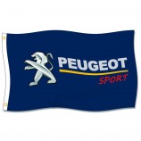 peugeot flags 3x5ft 100% polyester, leinwand kopf mit metallöse