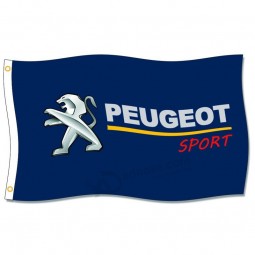 peugeot flags 3x5ft 100% polyester, leinwand kopf mit metallöse