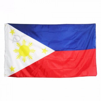 bandeira de poliéster de tamanho padrão de alta qualidade das filipinas