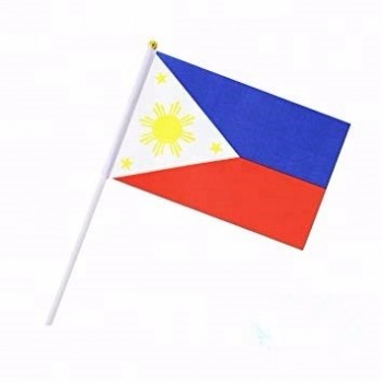 kundenspezifische zujubelnde Hand-Philippinen-Stockflaggenfabrik