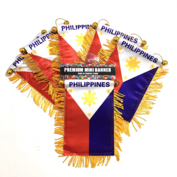 filipinas filipino automóvel espelho bandeira pendurado galhardete