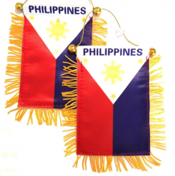 Philippines voiture miroir fanion drapeau suspendu bannière