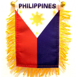 20 * 30cm aangepaste polyester kwastje vlag nationale filippijnen