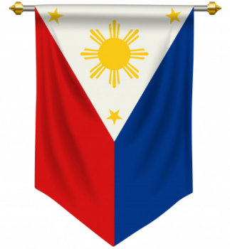 banner nacional de filipinas de poliéster de alta calidad para colgar en la pared