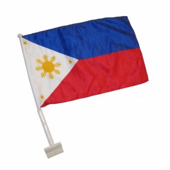bandera nacional del coche de filipinas de poliéster de doble cara