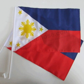 tecido de poliéster janela lateral do carro filipinas bandeira banner