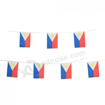Philippinen-Flaggenflagge kundenspezifische Polyester-Philippinen-Schnurflagge