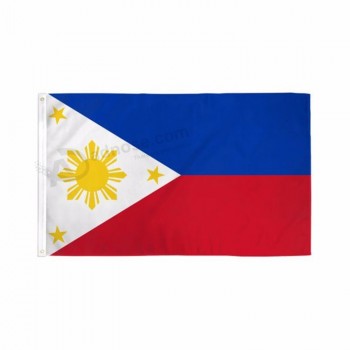 bandera nacional filipina de poliéster 3 x 5 impresa personalizada