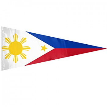 aangepaste grootte polyester filippijnen driehoek vlag groothandel