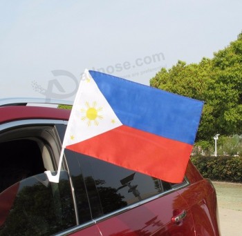 Custom 12x18inch polyester philippines car window flag