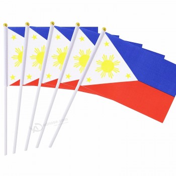 Bandera de explotación de mano de país de Filipinas de pequeño tamaño