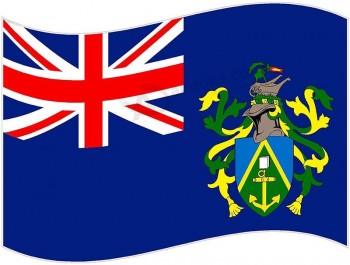bandeira de ondulação ilhas pitcairn 3x5 polegadas símbolo mundo paz amor humor