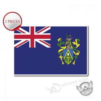 etiqueta engomada de la bandera de las islas pitcairn 2 PCS pegatina para parachoques de automóviles, motocicletas, ventanas, computadoras portátiles, paredes y más