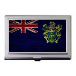 pitcairn eilanden vlag bakstenen muur ontwerp visitekaartje houder