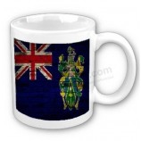 Pitcairn Islands Flag Brick Wall Design Coffee Cup