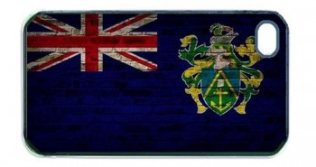 Pitcairn Islands Flag Brick Wall iPhone 4s Black Case