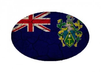 Ímã oval da bandeira das Ilhas Pitcairn crackled design - excelente para ambientes internos ou externos em veículos