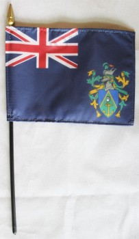 Pitcairn Islands - 4 in x 6 in World Stick Flag