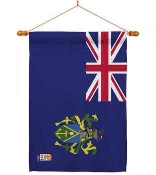 Îles Pitcairn drapeaux du monde nationalité impressions décoratif vertical 28 « x 40 » Double face maison drapeau ensemble