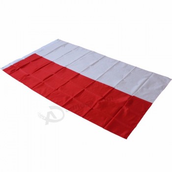 Polyester-Druck 3 * 5ft polnischer Landesflaggenhersteller