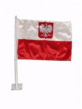 bandeira da águia da polônia do poliéster mini para a janela de carro
