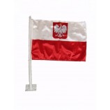 polyester mini poland eagle flag For Car window