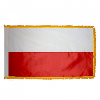 Haute qualité Pologne pompon fanion drapeau personnalisé