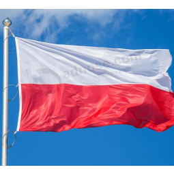 poliéster 3x5ft bandera nacional impresa de polonia
