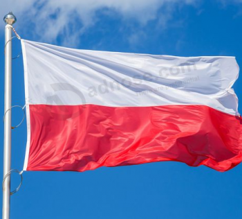 poliéster 3x5ft bandera nacional impresa de polonia