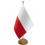 Polish national table flag Poland country desk flag